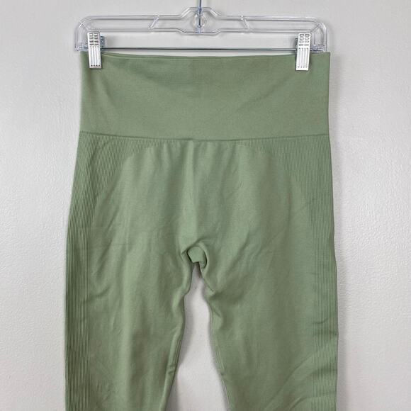 Set Active Light Green‎ Seamless Leggings High Rise Pistachio Green Size Large - Picture 2 of 9